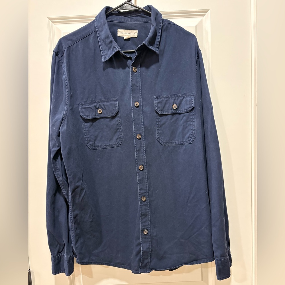 Aeropostale Men’s Dark Blue Button Down
